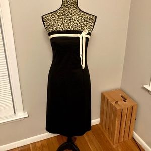 Party ready! Vintage Black Strapless Cotton Dress